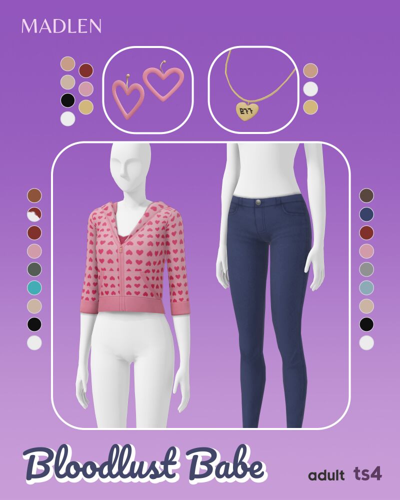 Bloodlust Babe Set by Madlen 3 sims 4 cc bloodlust babe set by madlen 3