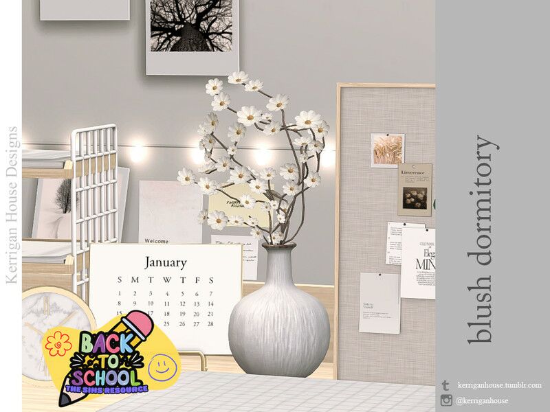 Blush Dormitory 1 Blush Dormitory Sims 4 CC