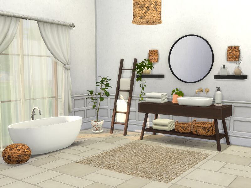Stunning Boho Bathroom Inspiration 2 sims 4 cc boho bathroom by comiko 3