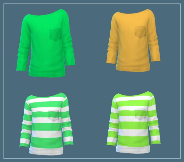 Trendy Boy's Neon and Stripe Shirt 1 Trendy Boy’s Neon and Stripe Shirt Sims 4 CC