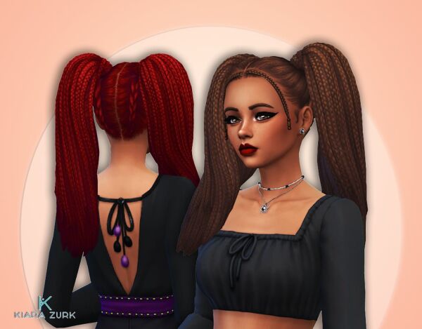 Stylish Braids Pigtails for All Ages 1 Stylish Braids Pigtails for All Ages Sims 4 CC