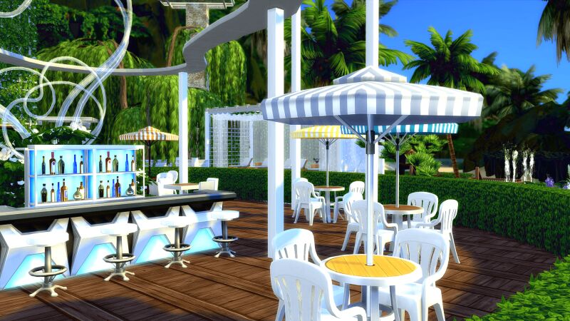Breath Beach Cafe 3 sims 4 cc breath beach cafe no cc 10