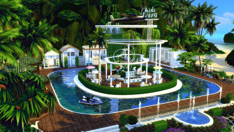 Breath Beach Cafe 10 sims 4 cc breath beach cafe no cc 2