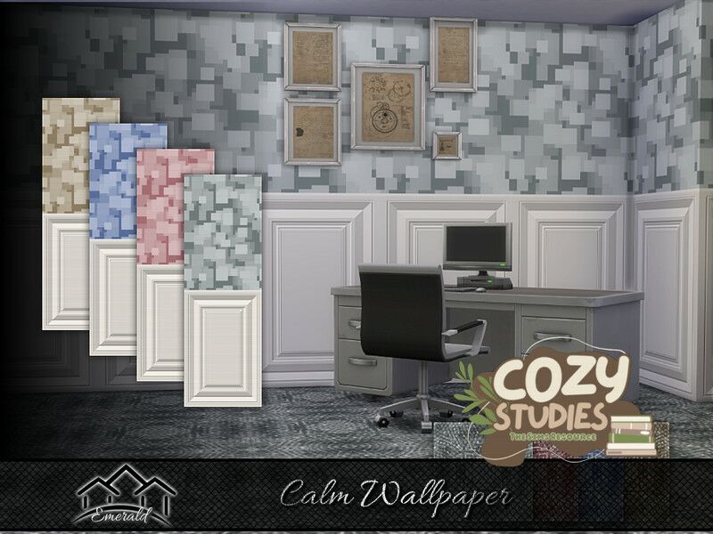 Calm Wallpaper Set by Emerald 1 Calm Wallpaper Set by Emerald Sims 4 CC