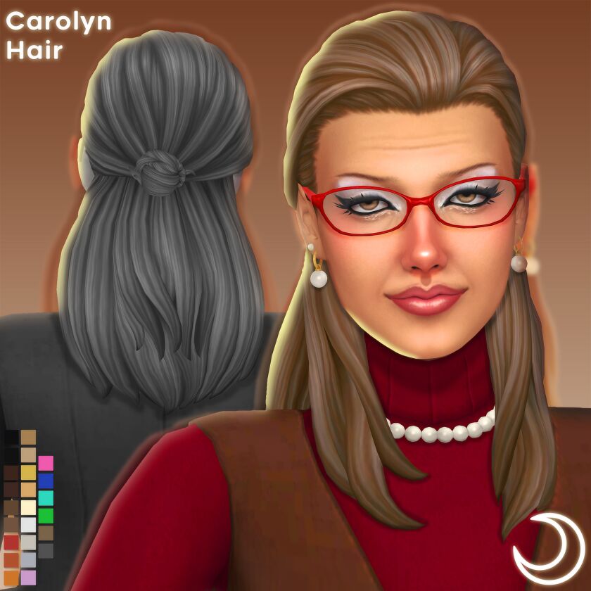 Carolyn Hair By Imvikai 1 Carolyn Hair By Imvikai Sims 4 CC