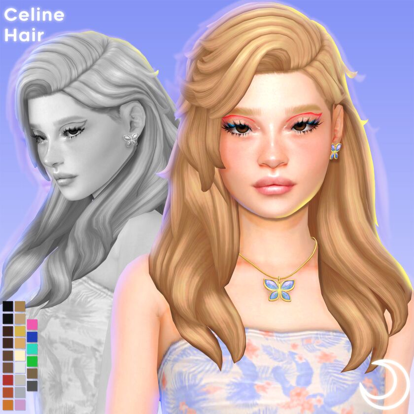 Celine Hair By Imvikai 1 Celine Hair By Imvikai Sims 4 CC