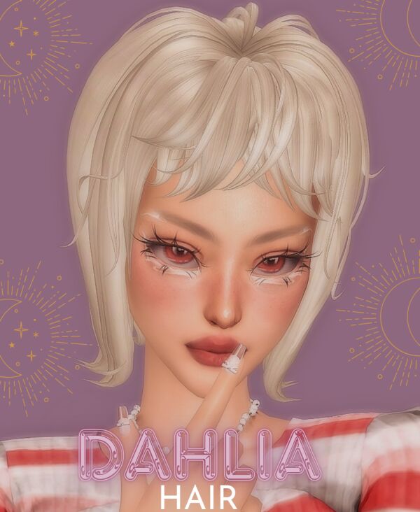 Cemelss Dehlia Hair 1 Cemelss Dehlia Hair Sims 4 CC