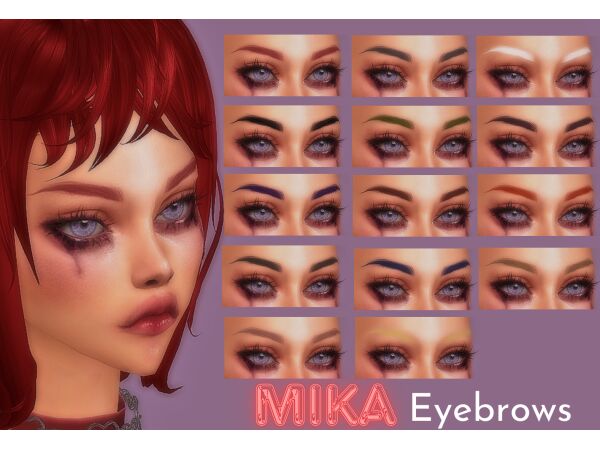 Cemelss Mika Eyebrows 1 Cemelss Mika Eyebrows Sims 4 CC