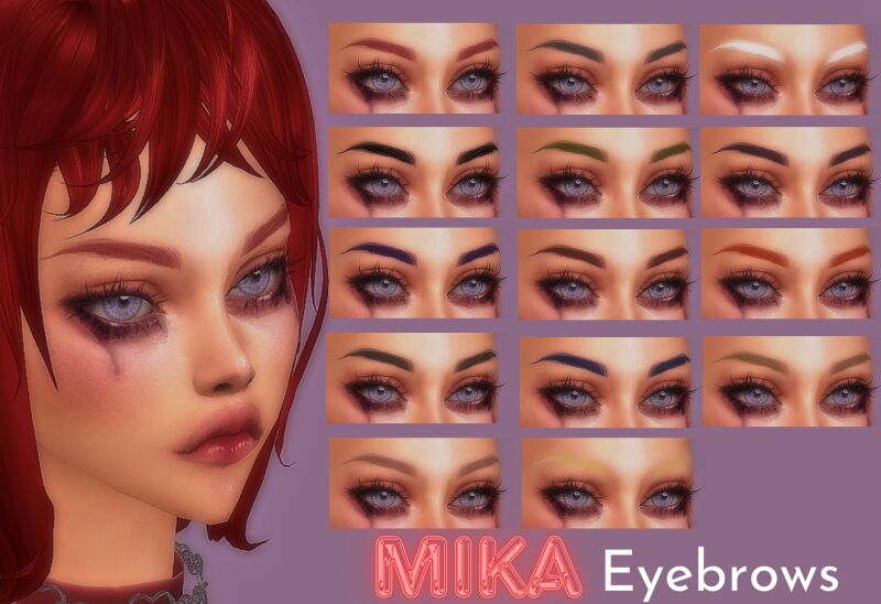 Cemelss Mika Eyebrows 2 sims 4 cc cemelss mika eyebrows 2