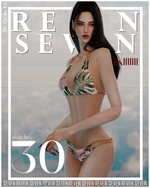 Stylish Chain Linked Strap Cut Out Bikini Tops 1 Stylish Chain Linked Strap Cut Out Bikini Tops Sims 4 CC