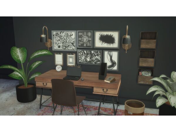 Stylish Chalk Office by Simspaces 1 Stylish Chalk Office by Simspaces Sims 4 CC