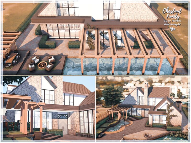 Chestnut Family Home: No CC Creation 6 sims 4 cc chestnut family home no cc by moniamay72 4