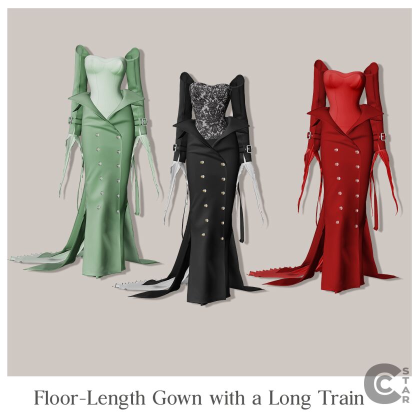 sims 4 cc coco rochas gown from cannes film festival 2024 5