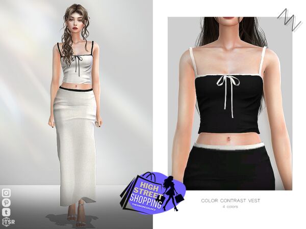 Color Contrast Vest by ZNsims 1 Color Contrast Vest by ZNsims Sims 4 CC