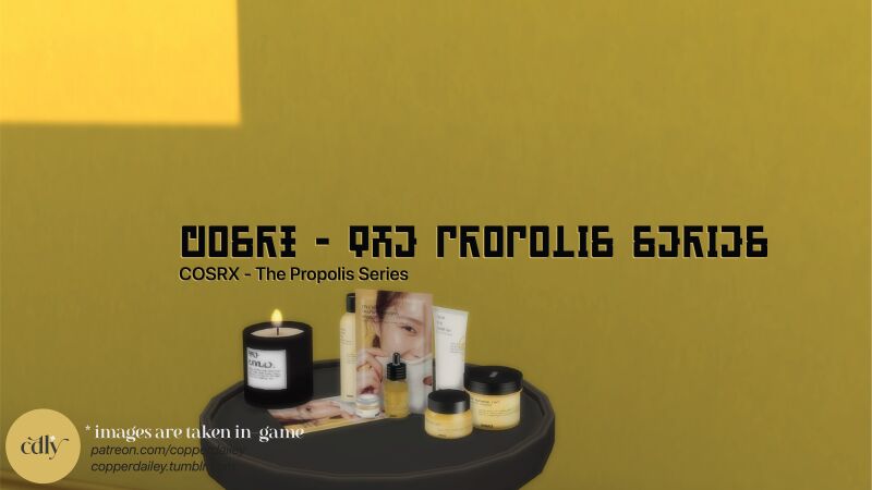 Cosrx - The Propolis Series 8 sims 4 cc cosrx the propolis series by copperdailey 2