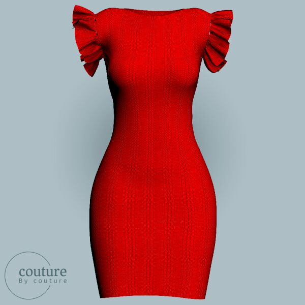 Stylish Couture Mini Dress N152 1 Stylish Couture Mini Dress N152 Sims 4 CC
