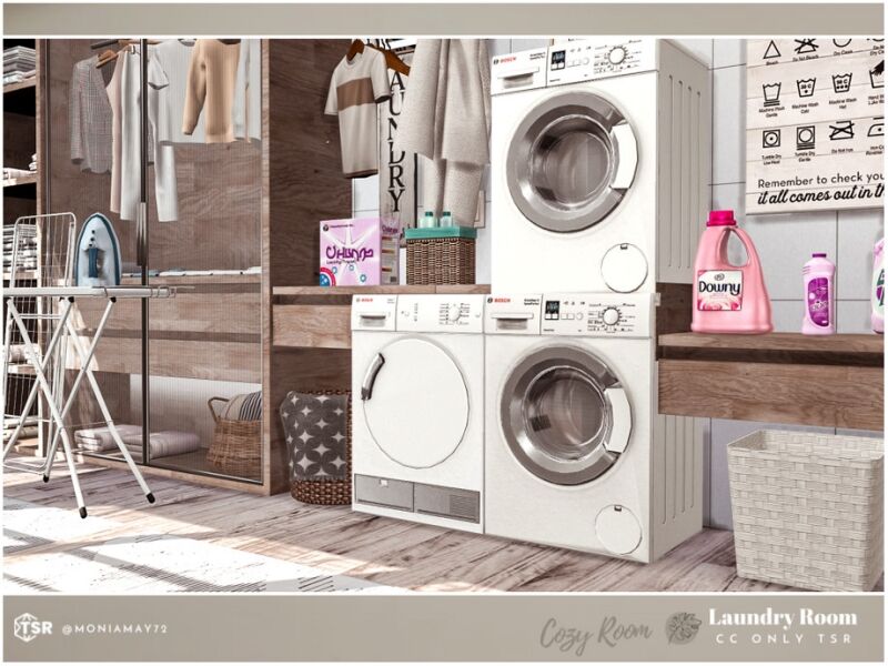 Cozy Laundry Room 4 sims 4 cc cozy laundry room 2