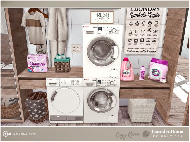 Cozy Laundry Room 2 sims 4 cc cozy laundry room 4