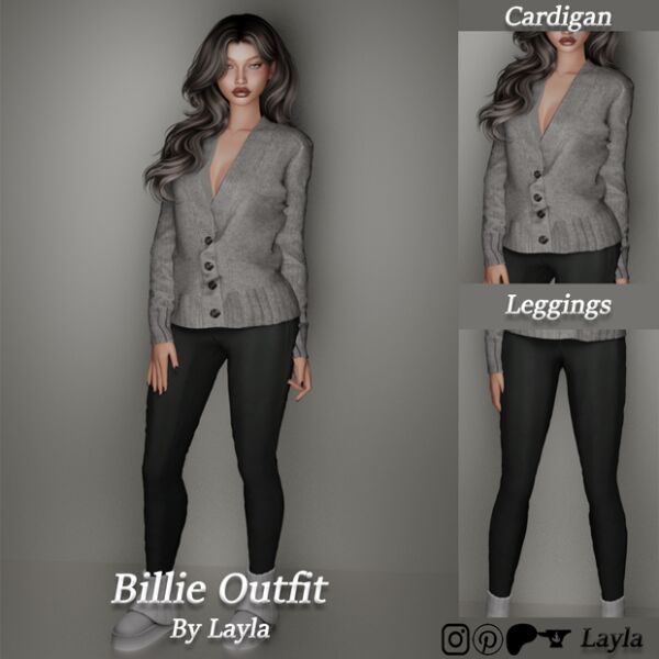 Cozy Vibes Set - Billie Outfit 1 Cozy Vibes Set – Billie Outfit Sims 4 CC