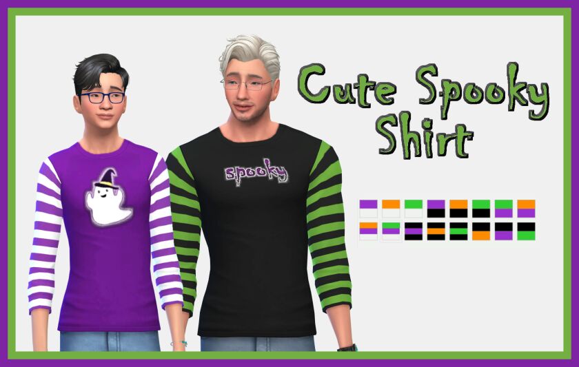 Cute Spooky Shirt 1 Cute Spooky Shirt Sims 4 CC