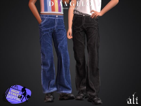 D'Angelo Jeans for Kids by ALI 1 D’Angelo Jeans for Kids by ALI Sims 4 CC