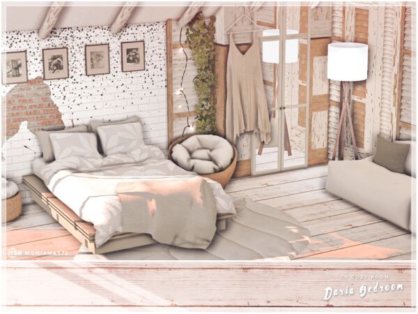 Daria Bedroom CC: Chic and Cozy Design 1 Daria Bedroom CC: Chic and Cozy Design Sims 4 CC
