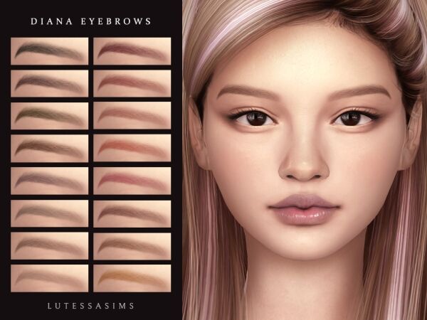 Diana Eyebrows 1 Diana Eyebrows Sims 4 CC