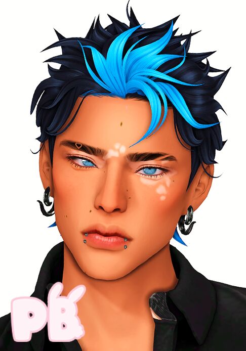 Dickie Hair by Peachibunnii 3 sims 4 cc dickie hair by peachibunnii 2