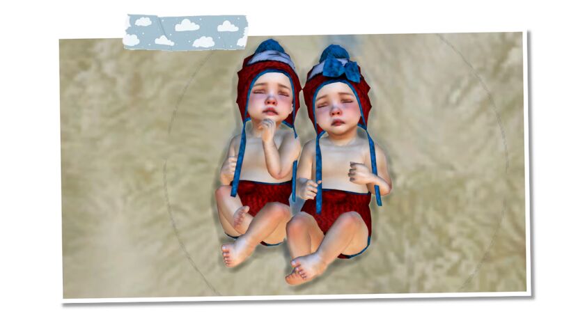 Cute Crochet Hat and Diaper Set for Infants 2 sims 4 cc download 2 1