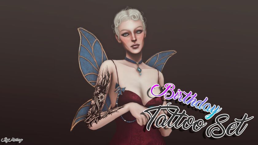 Download Birthday Tattoo Set 1 Download Birthday Tattoo Set Sims 4 CC