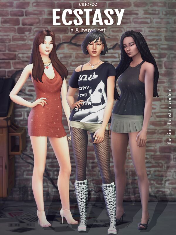 Ecstasy: A 8 Items SET By Caio CC 1 Ecstasy: A 8 Items SET By Caio CC Sims 4 CC