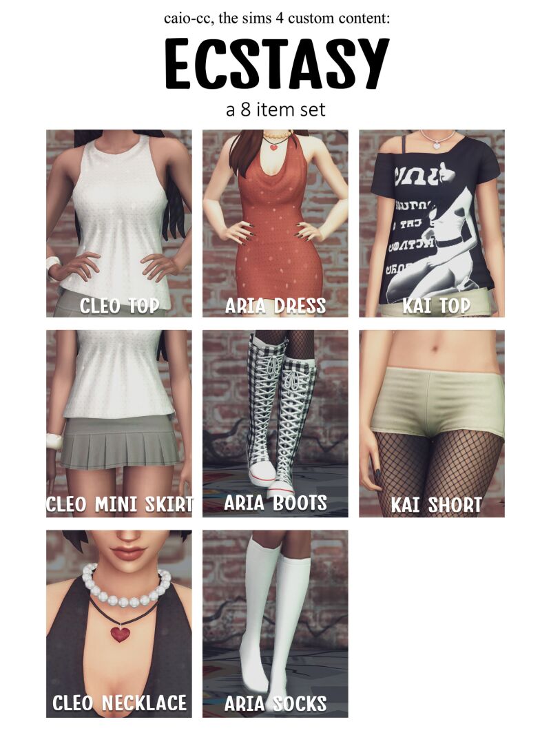 Ecstasy: A 8 Items SET By Caio CC 2 sims 4 cc ecstasy a 8 items set by caio cc 2