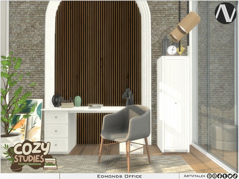 Edmonds Office By Artvitalex 1 Edmonds Office By Artvitalex Sims 4 CC