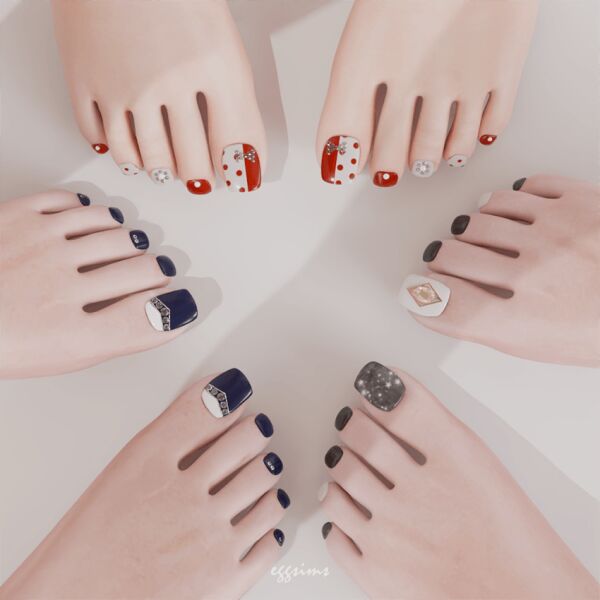 Cubic Toenail Set by EggSims 1 Cubic Toenail Set by EggSims Sims 4 CC