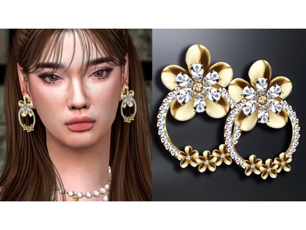 Elegant Gold Earrings 1 Elegant Gold Earrings Sims 4 CC