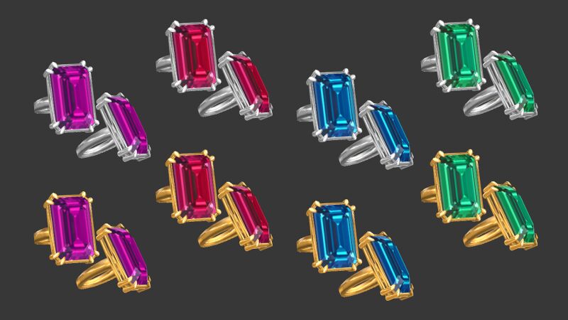 Emerald Cut Cocktail Ring by NataliS 2 sims 4 cc emerald cut coctail ring by natalis 2