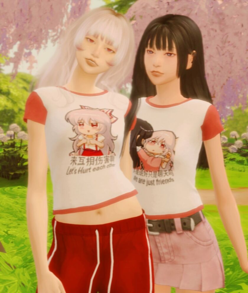 Emoting Mokou TEE - Recolor Collection 1 Emoting Mokou TEE – Recolor Collection Sims 4 CC