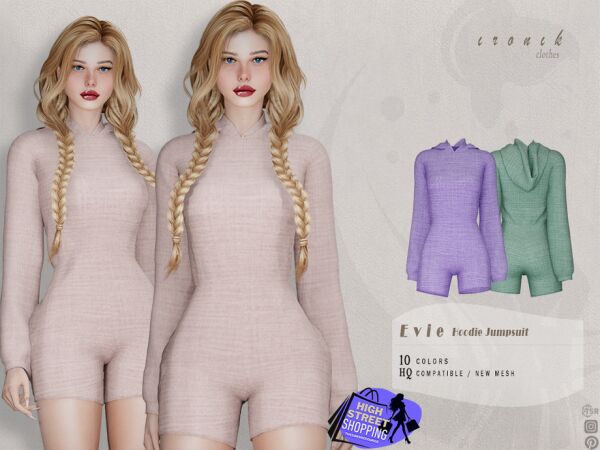 Stylish Evie Hoodie Jumpsuit 1 Stylish Evie Hoodie Jumpsuit Sims 4 CC