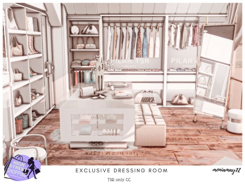 Elegant Dressing Room for High Street Shopping 5 sims 4 cc exclusive dressing room 2
