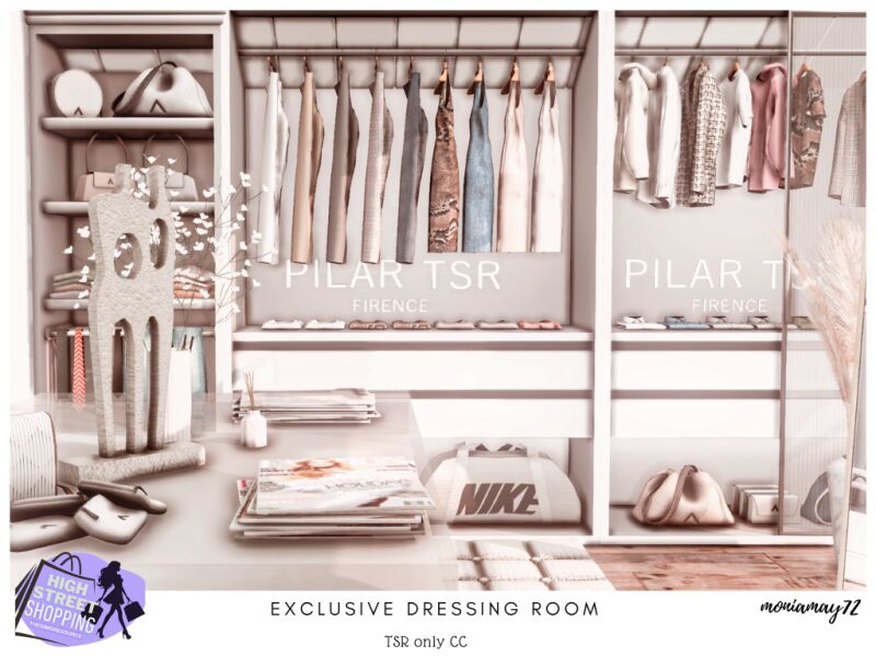 Elegant Dressing Room for High Street Shopping 4 sims 4 cc exclusive dressing room 3
