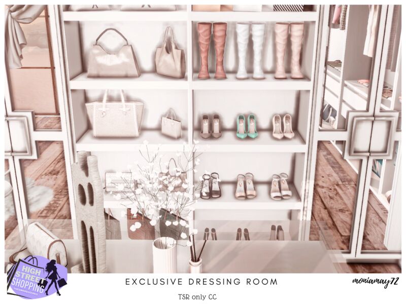 Elegant Dressing Room for High Street Shopping 2 sims 4 cc exclusive dressing room 4