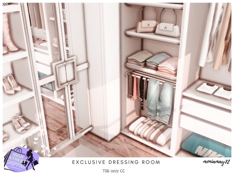 Elegant Dressing Room for High Street Shopping 3 sims 4 cc exclusive dressing room 5
