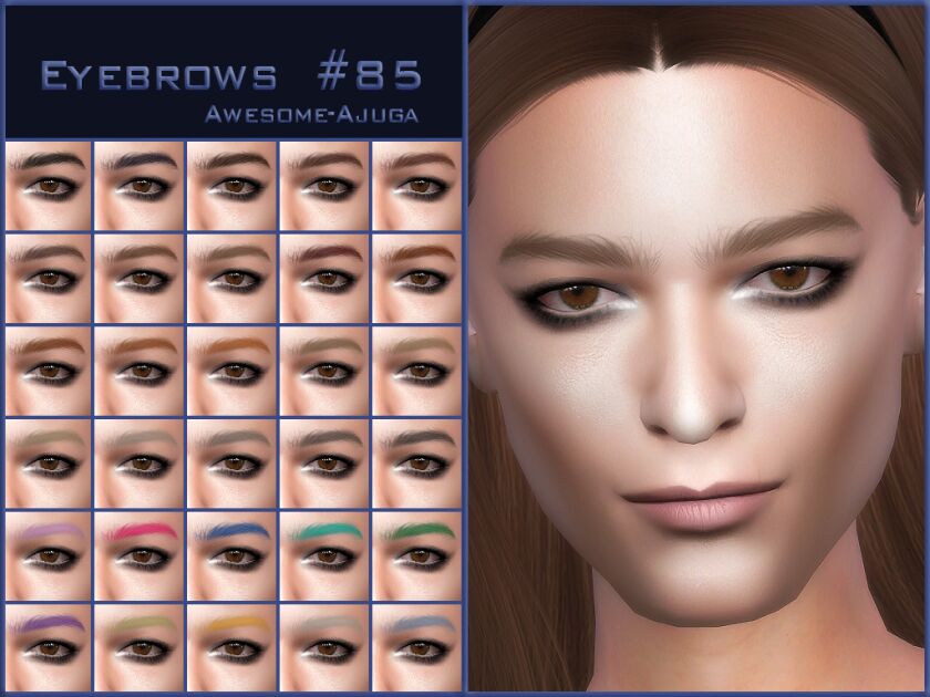 Eyebrows #85 Updated 1 Eyebrows #85 Updated Sims 4 CC