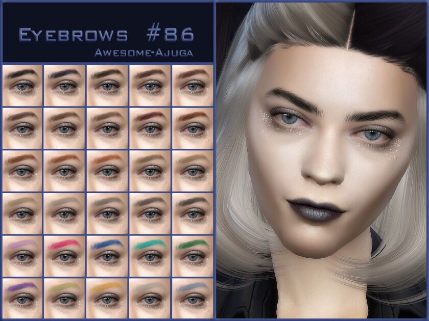 Updated Eyebrows #86 1 Updated Eyebrows #86 Sims 4 CC