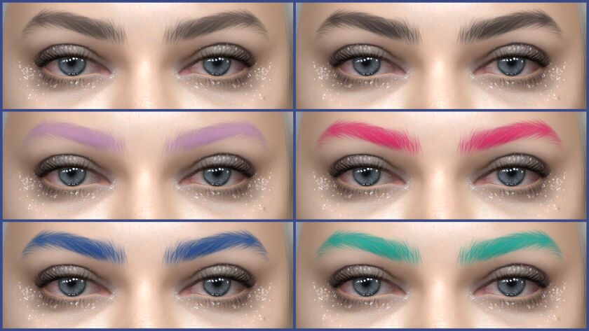 Updated Eyebrows #86 2 sims 4 cc eyebrows 86 updated 5