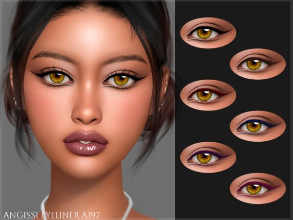 Eyeliner A197 by Angissi 1 Eyeliner A197 by Angissi Sims 4 CC