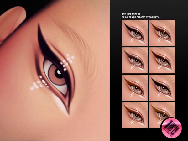 Stunning Eyeliner N372 V1 by Cosimetic 1 Stunning Eyeliner N372 V1 by Cosimetic Sims 4 CC