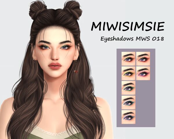 Stunning Eyeshadows MWS 018 by Miwisimsie 1 Stunning Eyeshadows MWS 018 by Miwisimsie Sims 4 CC