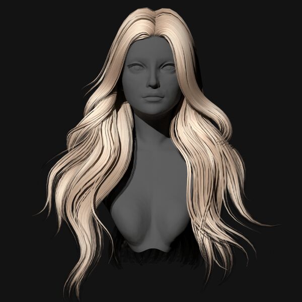 Stunning Female Hairstyle B65 1 Stunning Female Hairstyle B65 Sims 4 CC