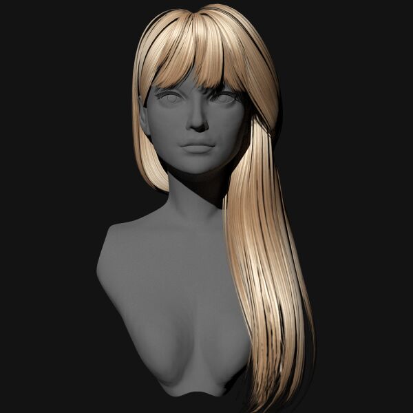 Stylish Female Hairstyle B75 1 Stylish Female Hairstyle B75 Sims 4 CC